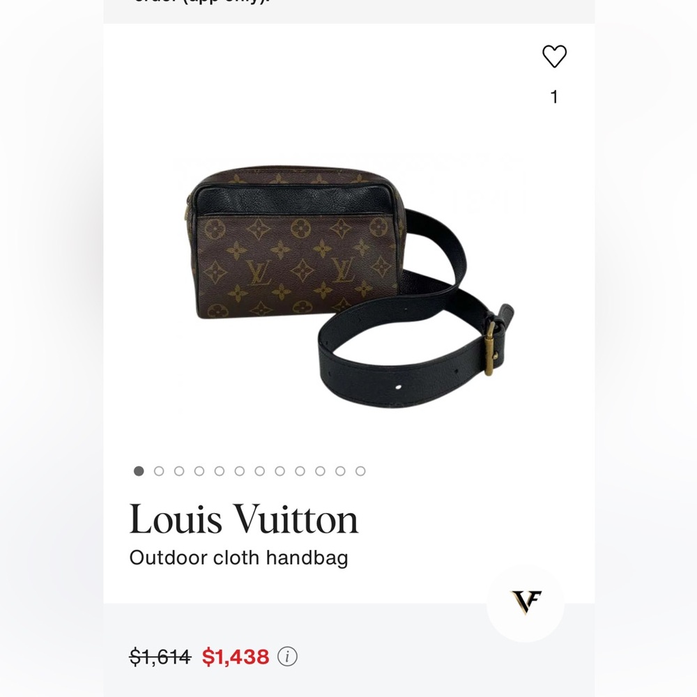 Louis Vuitton uniform waist belt bag bumbag monogram black leather large unisex - Picture 15 of 16